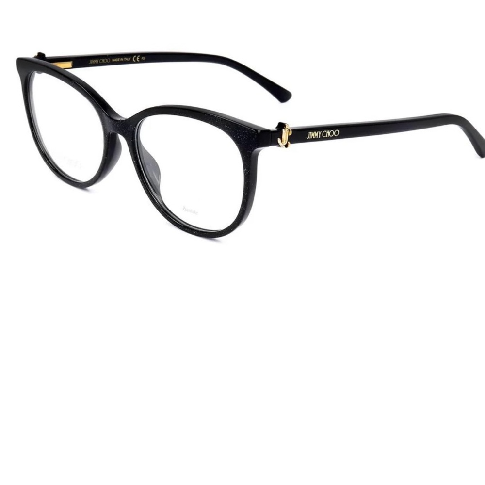 Jimmy Choo Designer Glitter Black Optical Glasses Women’s Eyewear Frames JC309